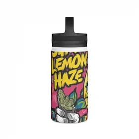 Super Lemon Haze Strain Stainless Steel Water Bottle, Handle Lid